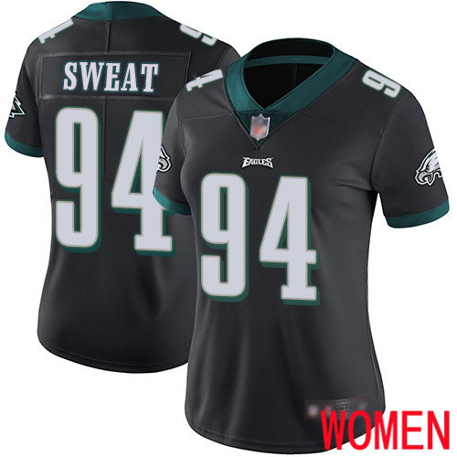 Women Philadelphia Eagles #94 Josh Sweat Black Alternate Vapor Untouchable NFL Jersey Limited Player Football